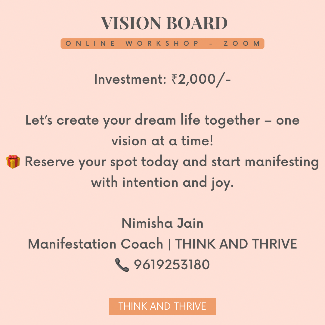 VISION BOARD WORKSHOP โ ZOOM 5th September ,2025 (FRIDAY)